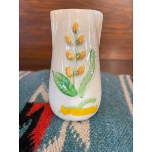 Vintage USA Pottery Bud Vase : Little Rock, AR Souvenir